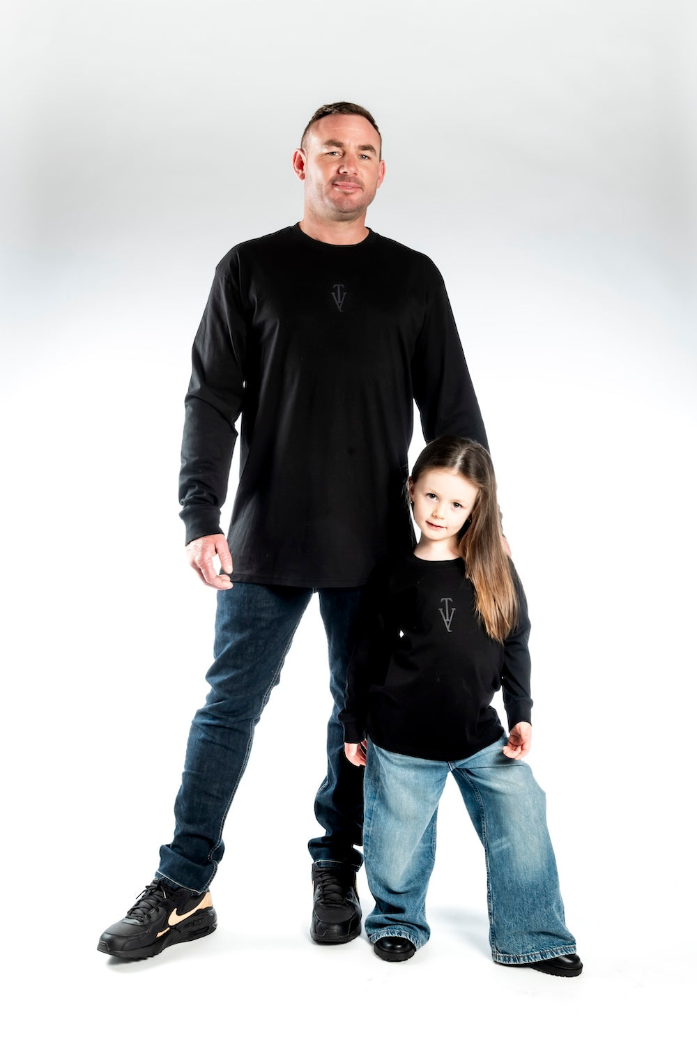 Men’s Long Sleeve T-shirt – Black Logo - Printed