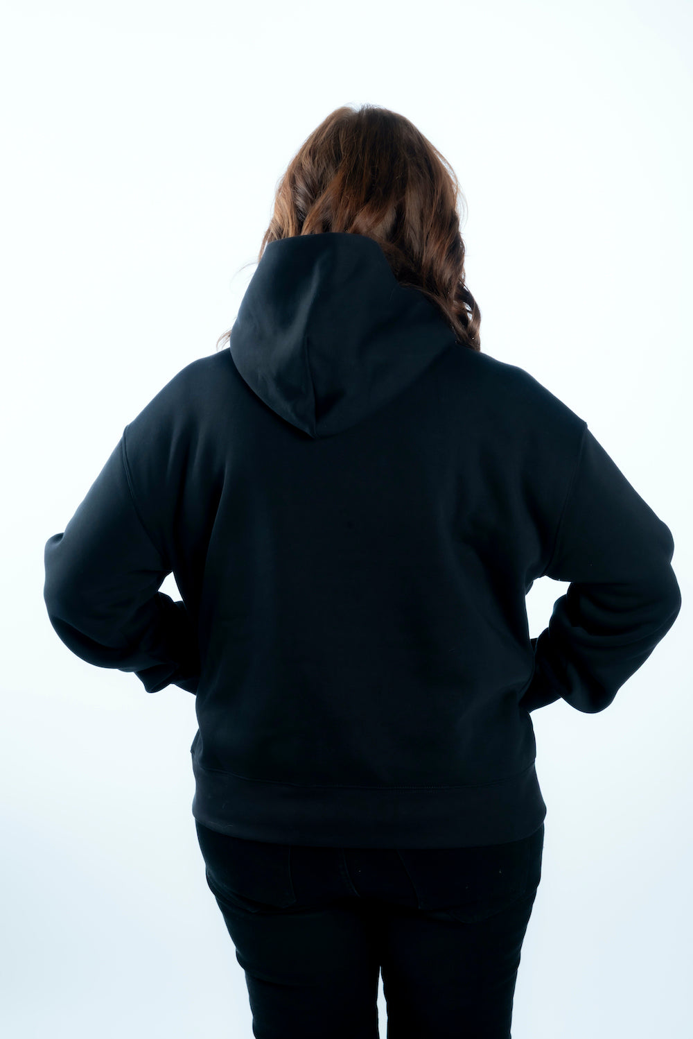 Women's Relaxed Hoodie - Black - Black Logo - Embroidery