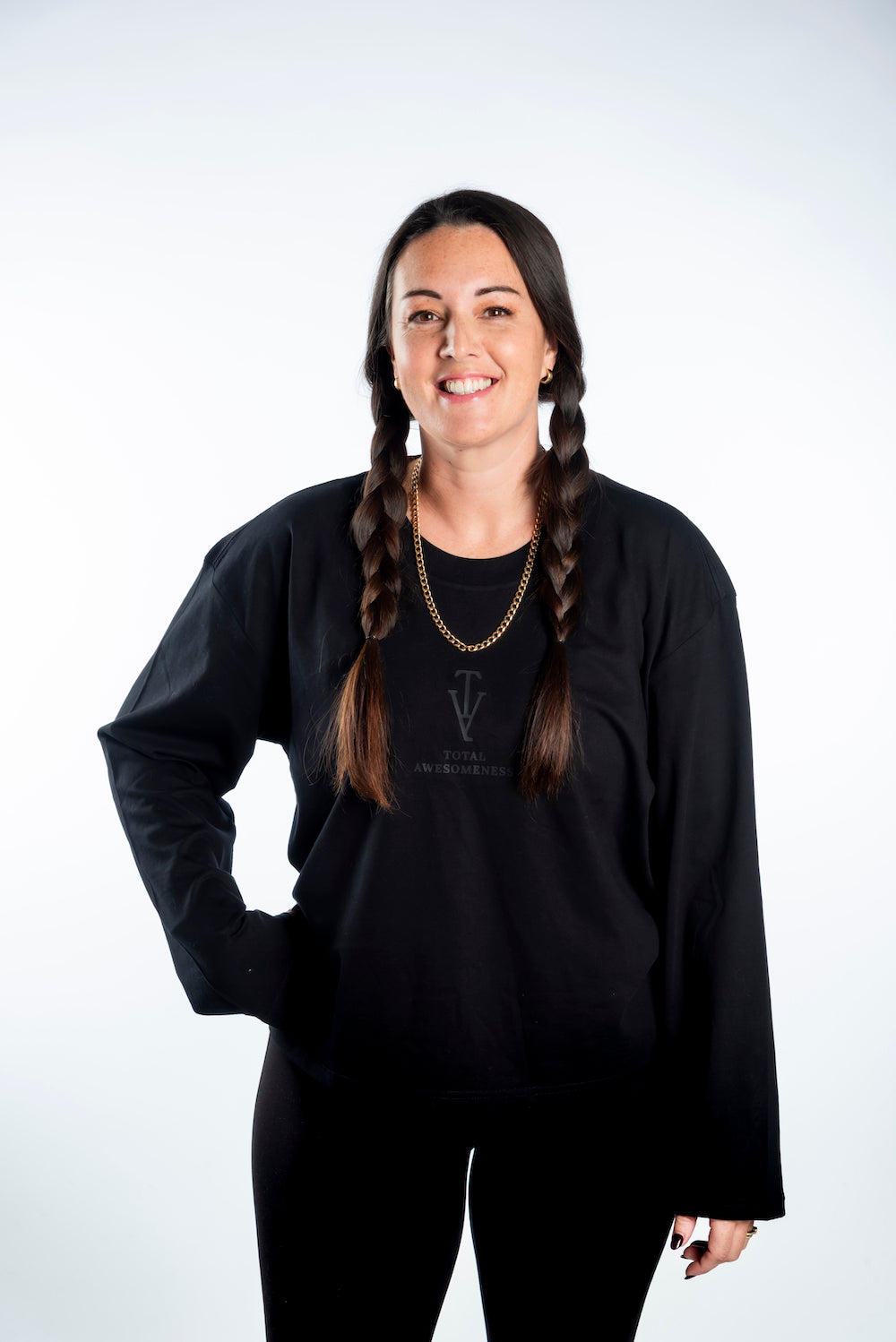 Women's Long-Sleeve T-Shirt – Black - Black Logo