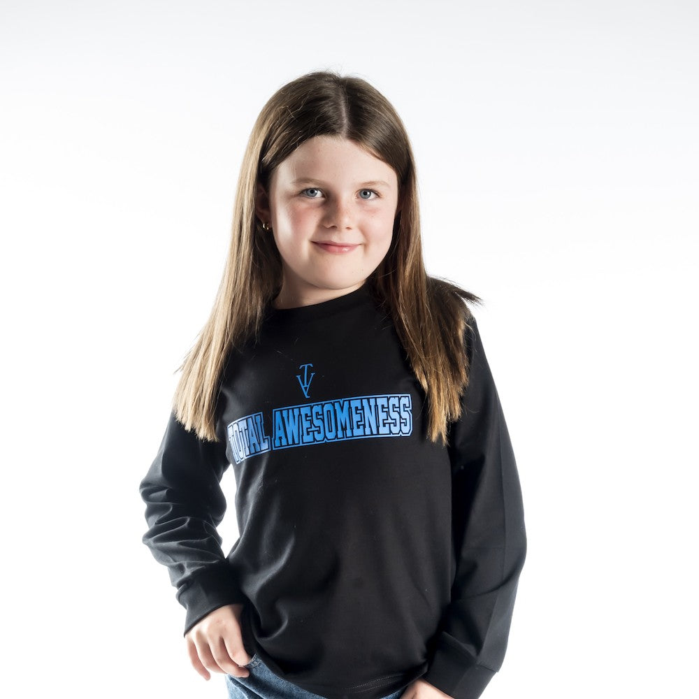 Youth Long Sleeve T-Shirt - Black – Blue Logo