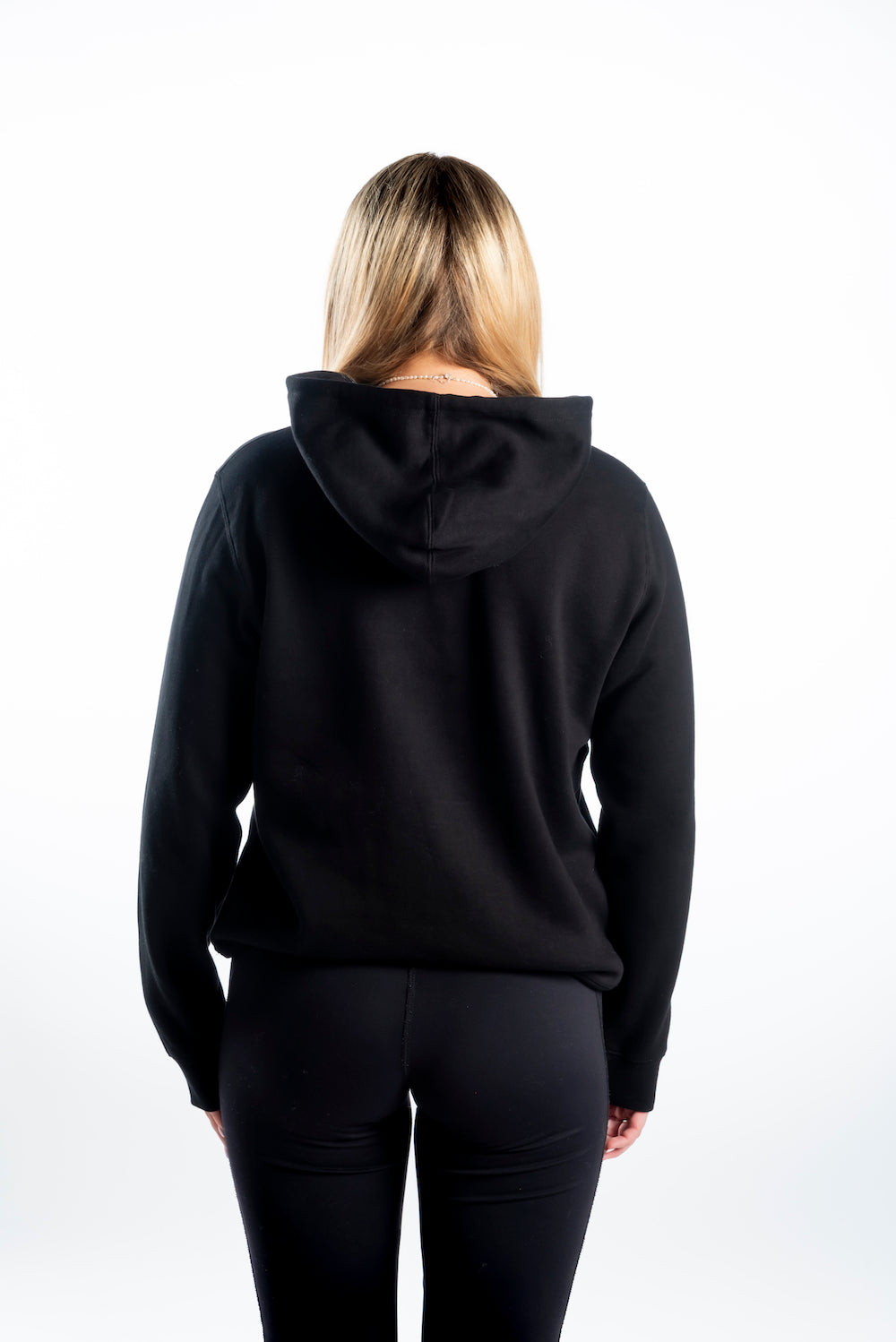 Women’s Classic Stencil Hoodie – Black - Gold Embroidered Logo