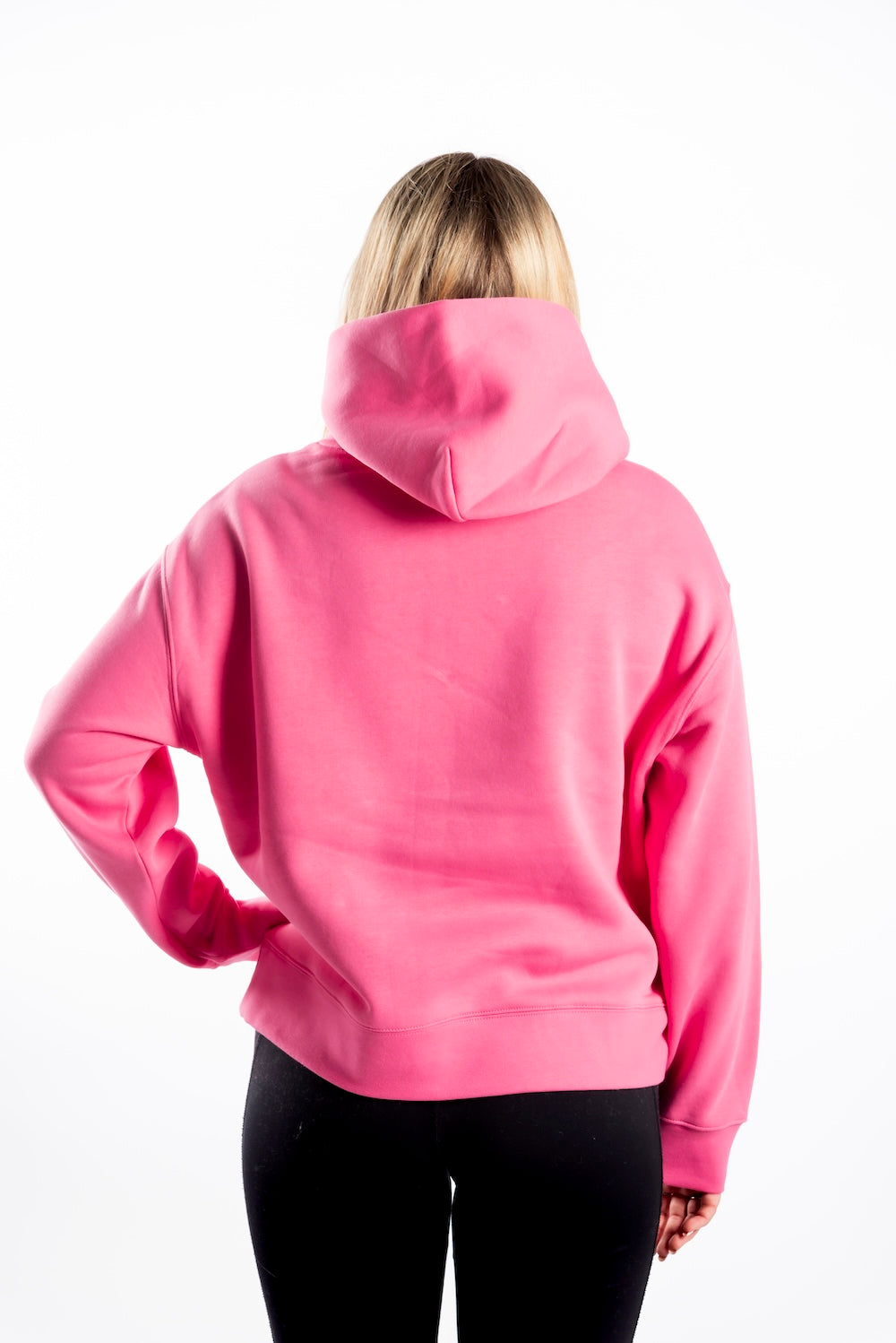 Women's Relaxed Hoodie - Charity Pink - Pink Logo - Embroidery
