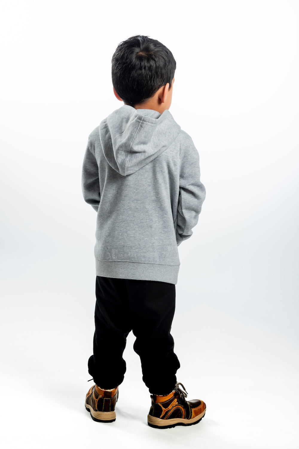 Kid's Hoodie – Grey Marle - Grey Logo