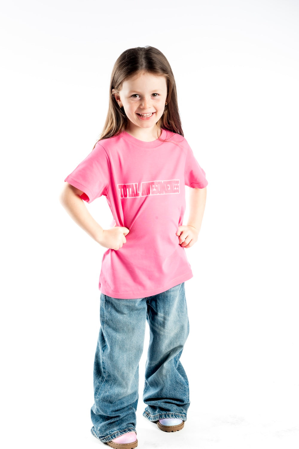 Kid's Short Sleeve - T-Shirt - Pink - Pink Logo