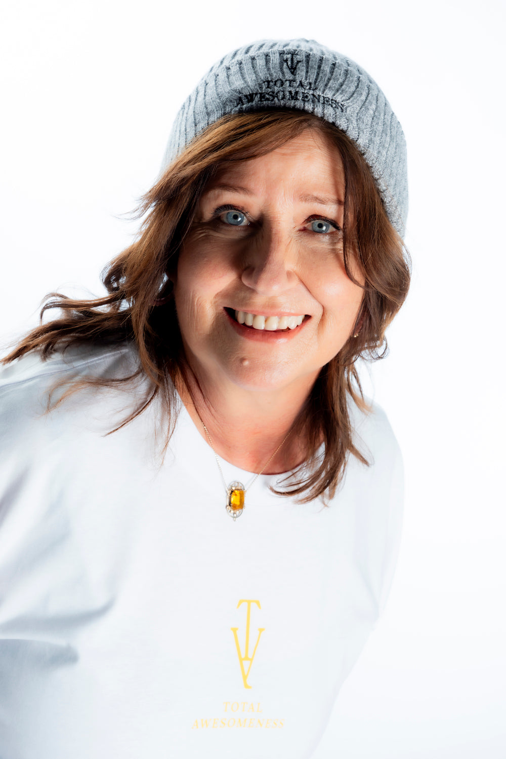 Women's Long Sleeve T-Shirt – White - Gold Logo