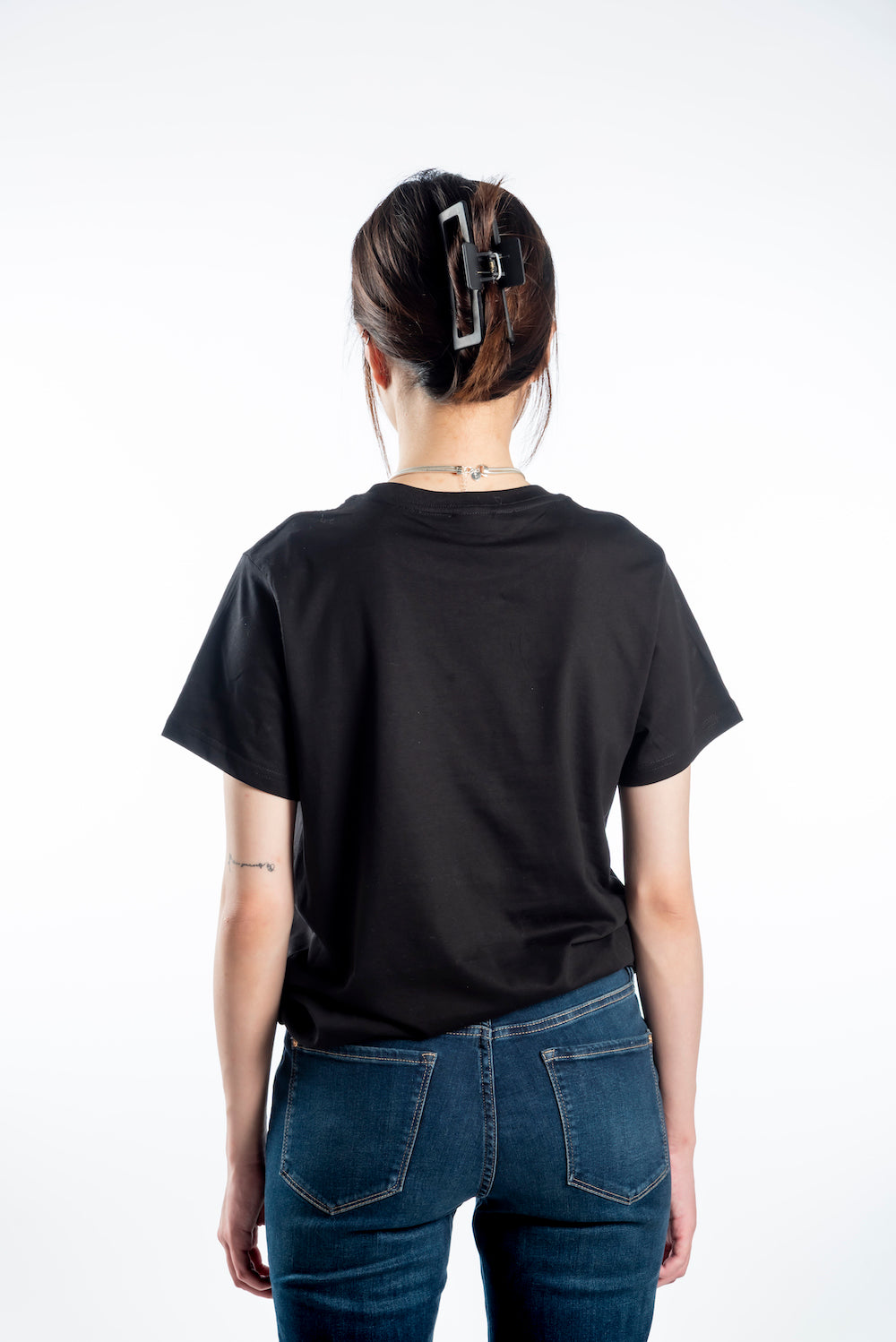 Women’s Short Sleeve T-Shirt - Black Minimal Logo