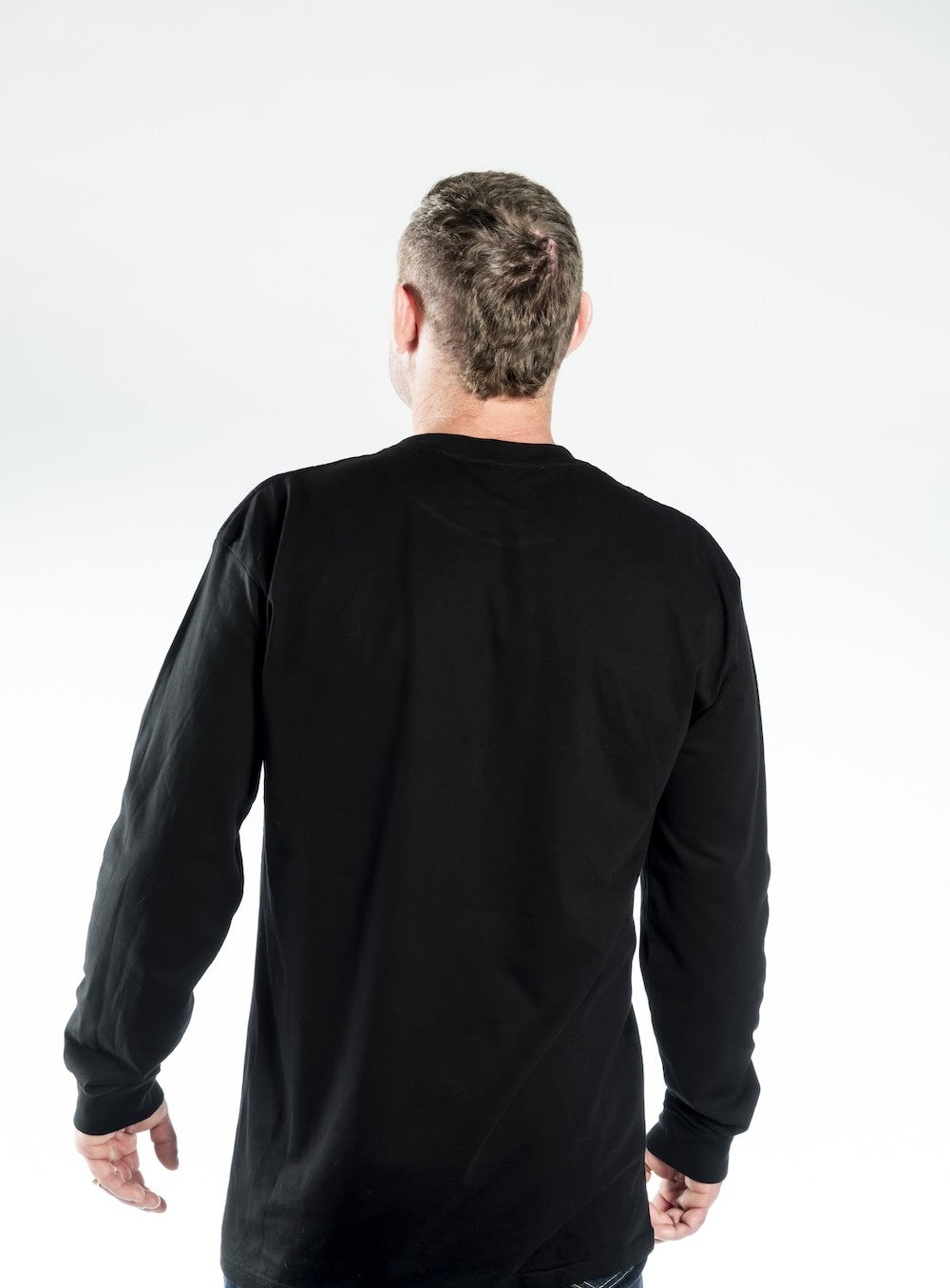 Men’s Long Sleeve T-shirt – Black Logo - Printed