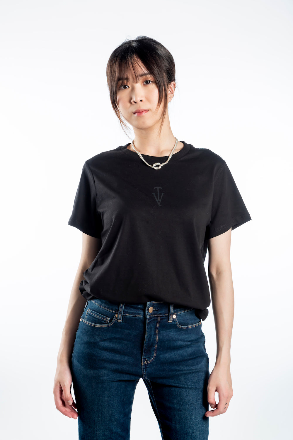 Women’s Short Sleeve T-Shirt - Black Minimal Logo