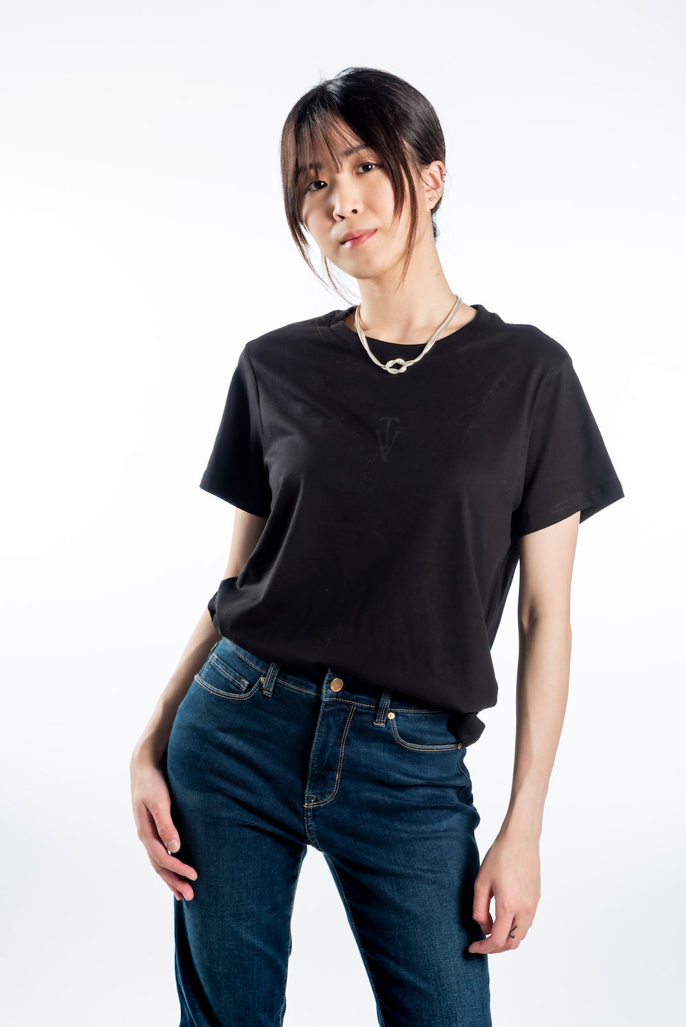 Women’s Short Sleeve T-Shirt - Black Minimal Logo