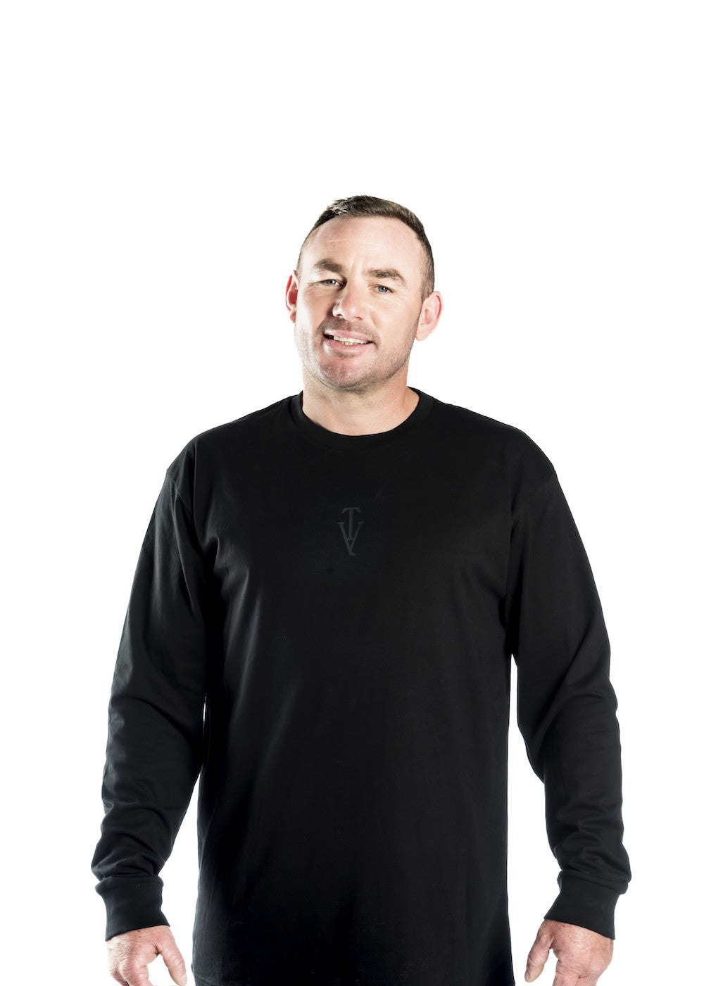 Men’s Long Sleeve T-shirt – Black Logo - Printed