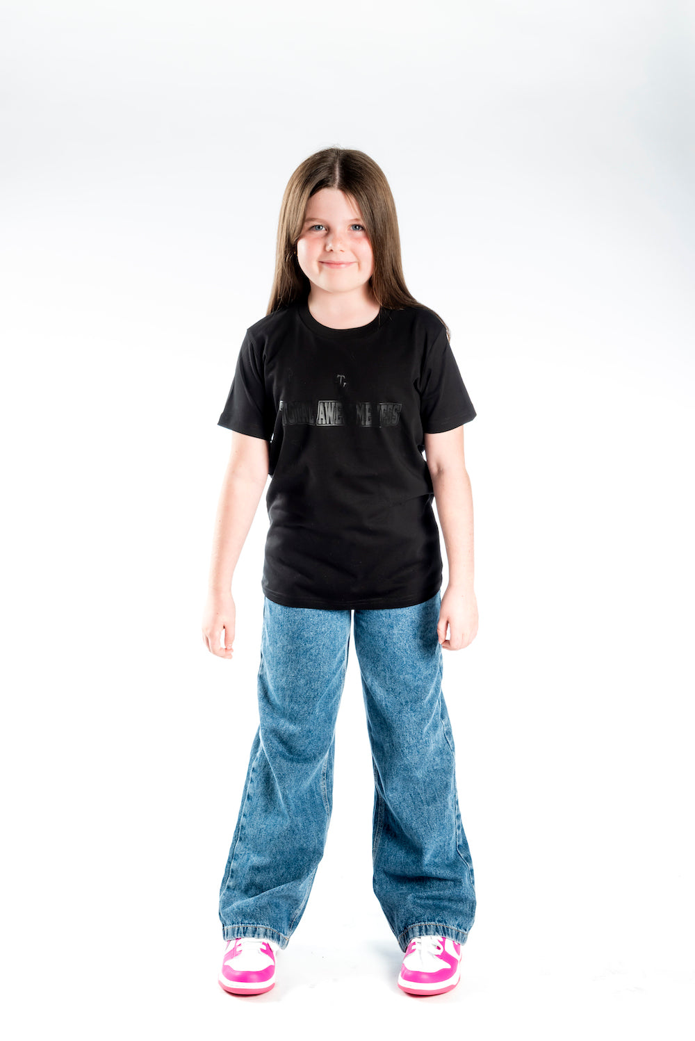 Youth Short Sleeve T-Shirt – Black - Black Logo