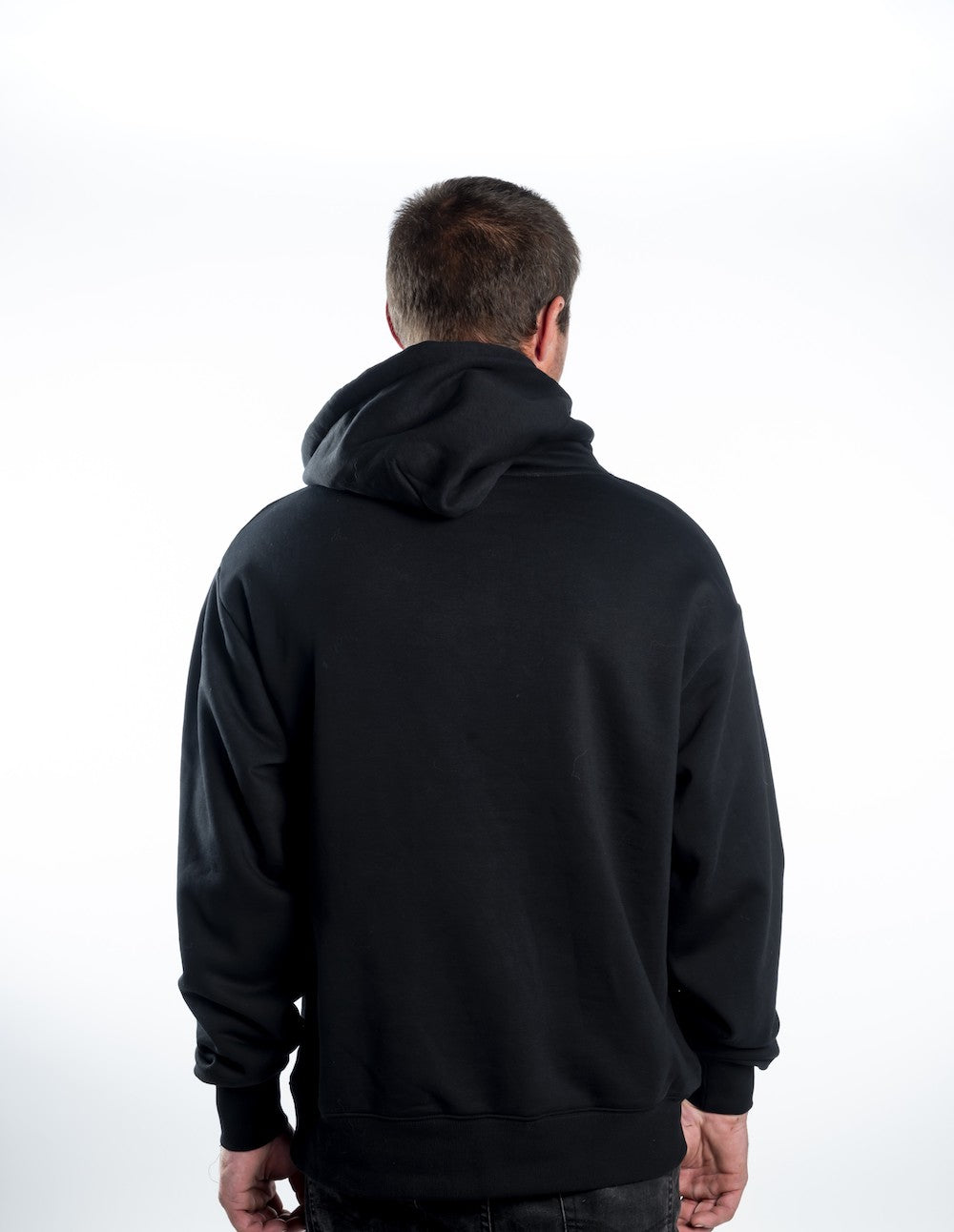 Men’s Heavy Hoodie Black - Black Logo Embroidery