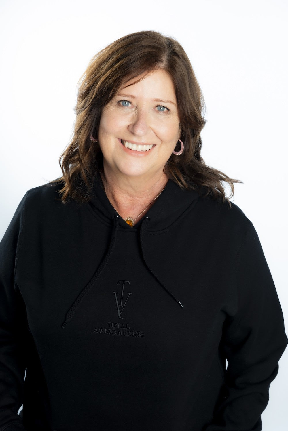 Women’s Classic Stencil Hoodie – Black - Black Embroidered Logo