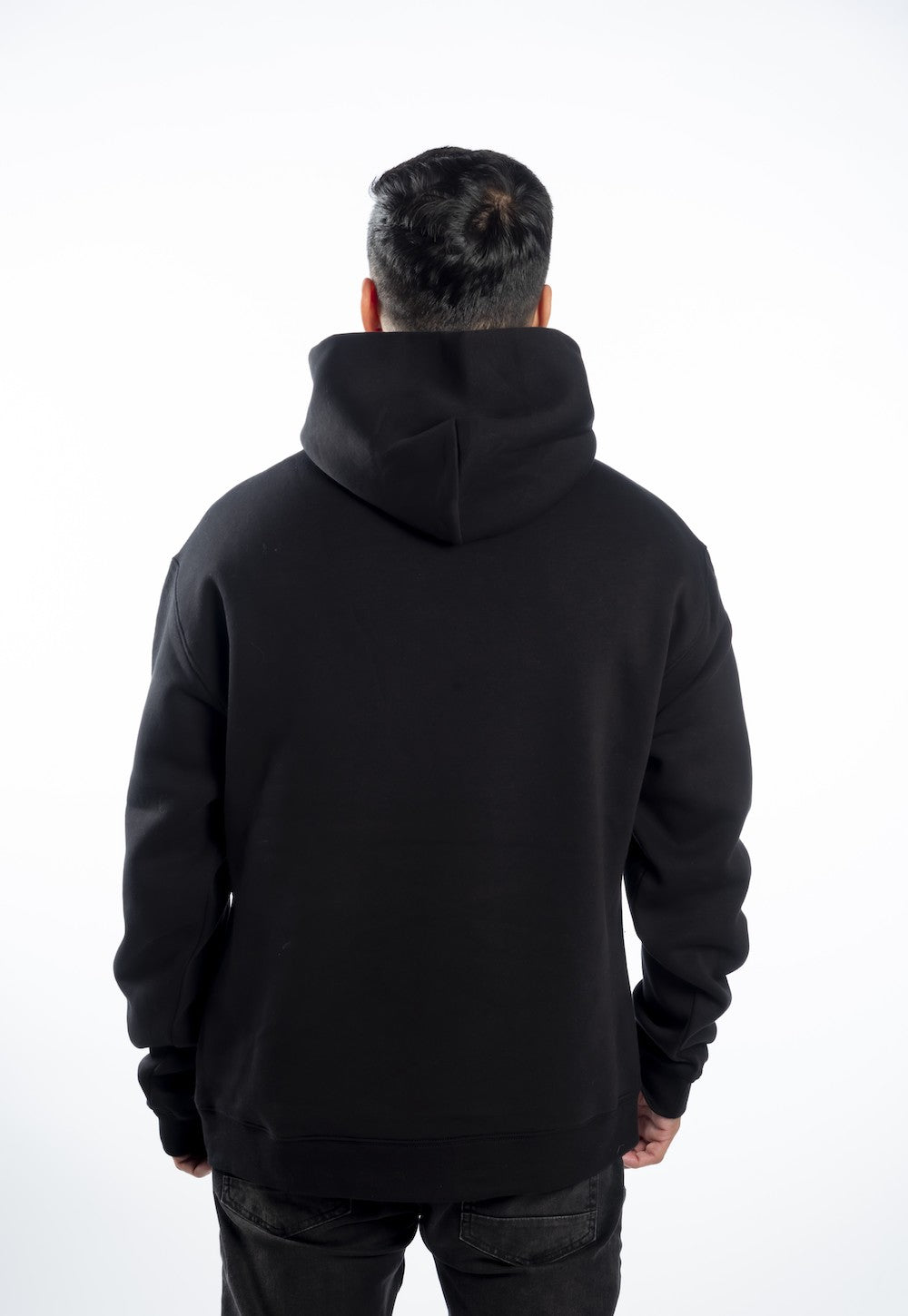 Men’s Heavy Hoodie – Black with Logo Printed