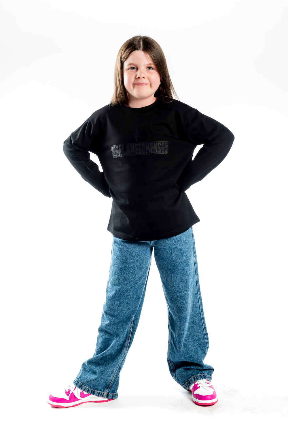 Youth Long Sleeve T-Shirt - Black – Black Logo