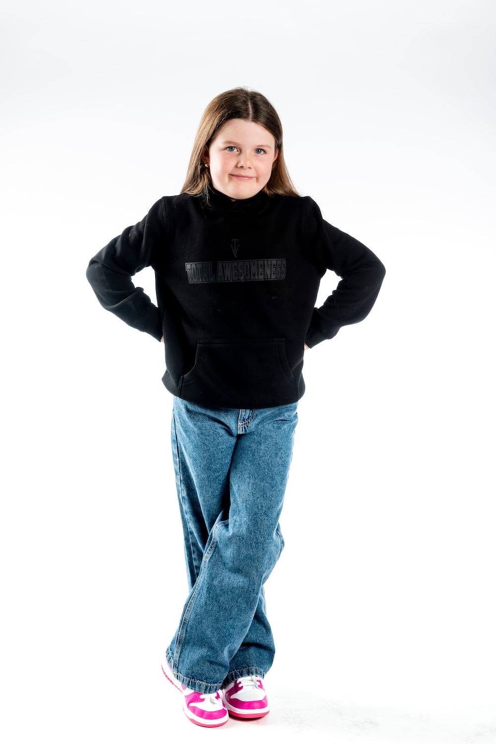 Youth Hoodie – Black - Black Logo