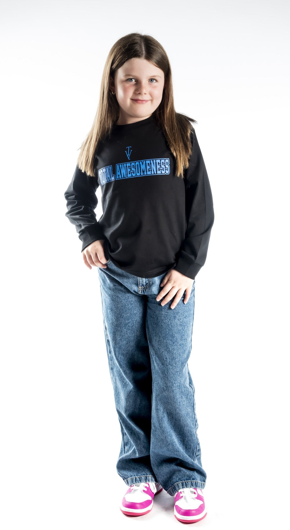 Youth Long Sleeve T-Shirt - Black – Blue Logo