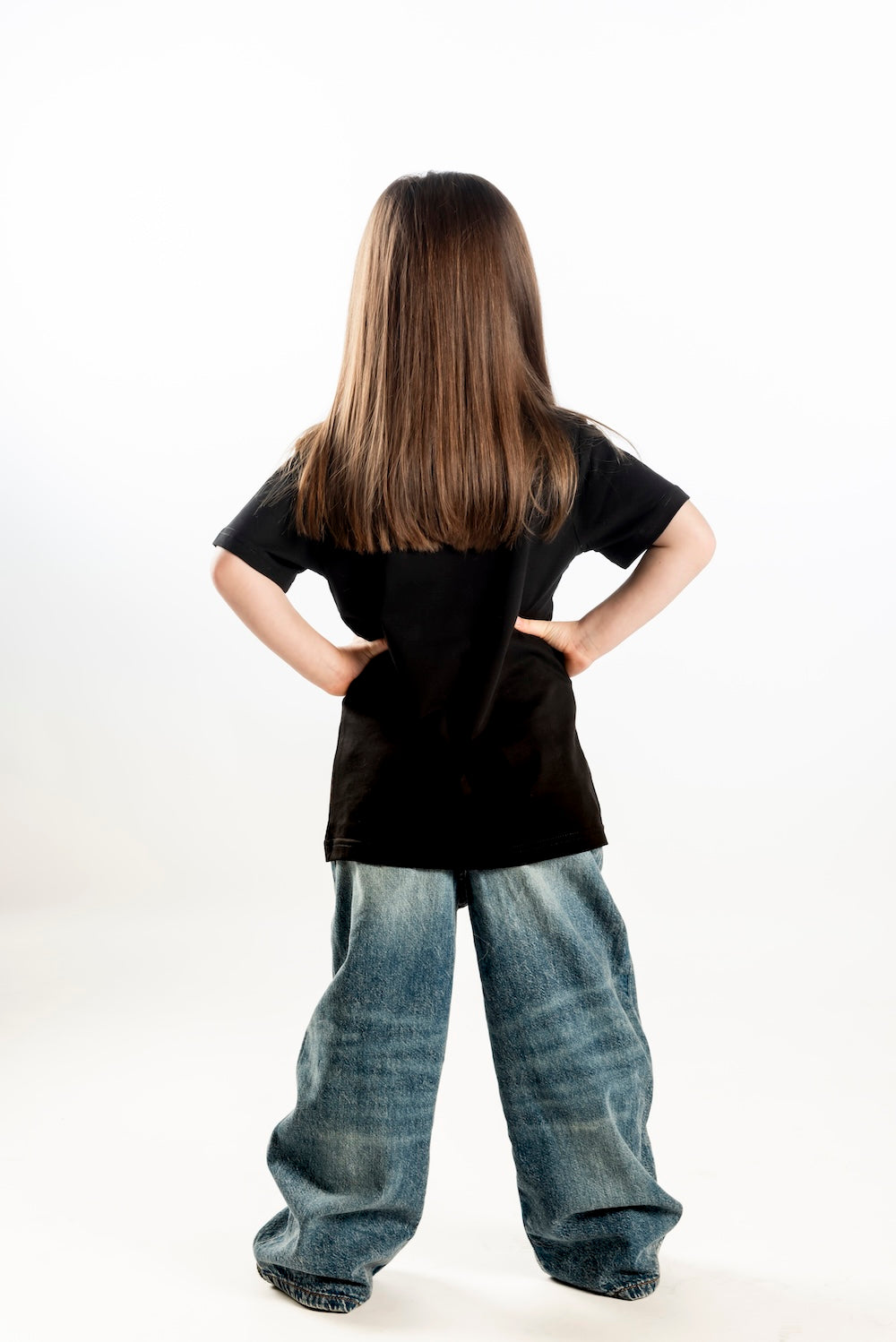 Kid's Short Sleeve T-Shirt - Black with Gold Logo