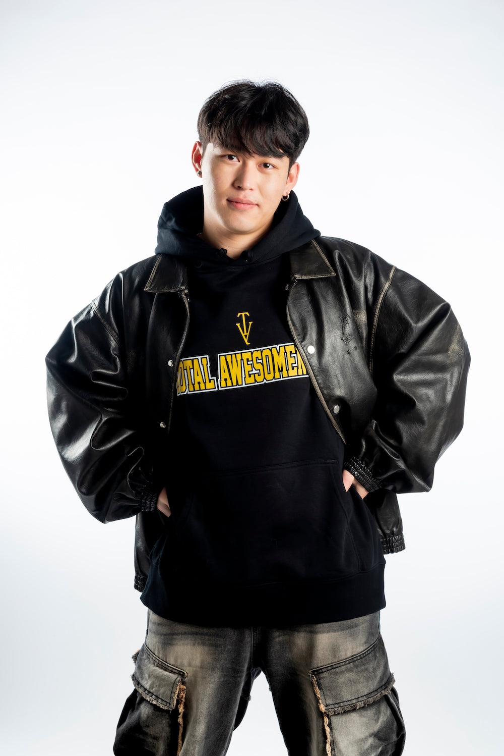 Men’s Heavy Hoodie – Black - Gold Logo