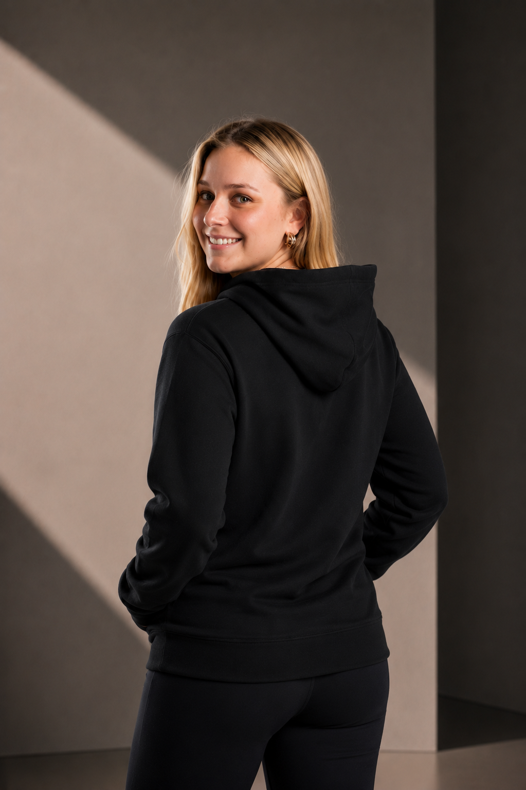 Women’s Classic Hoodie – Black - Gold Embroidered Logo