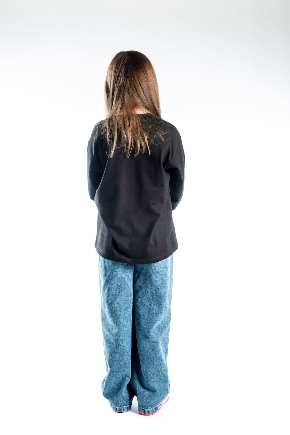 Youth Long Sleeve T-Shirt - Black – White Logo