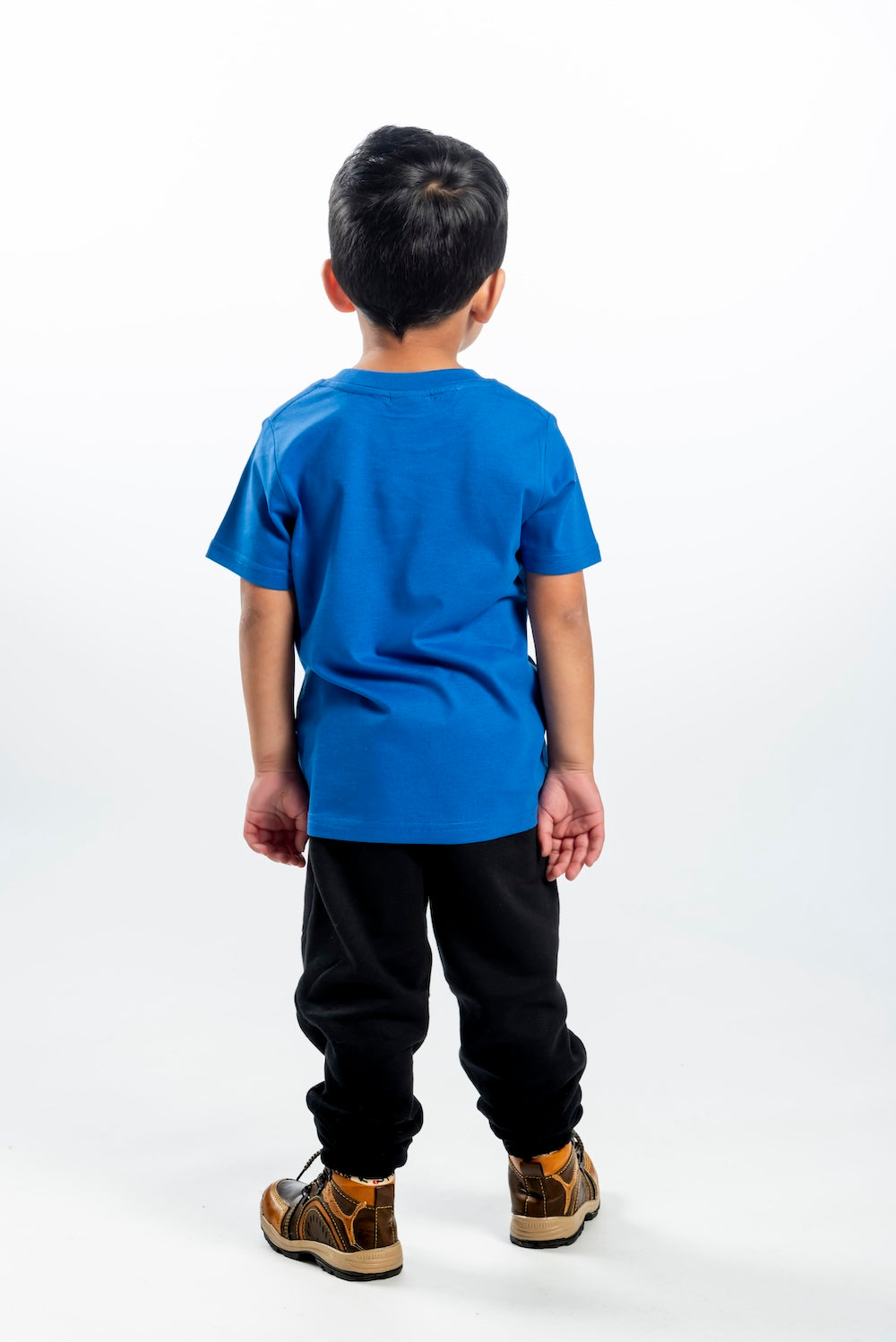 Kid's Short Sleeve T-Shirt - Bright Royal - Blue Logo