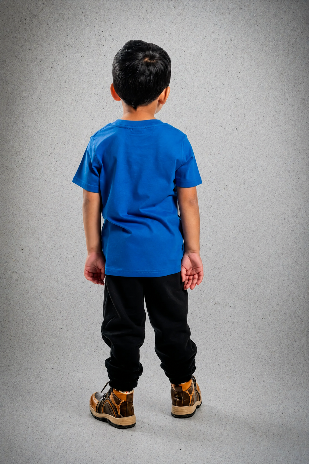 Kid's Short Sleeve T-Shirt - Bright Royal - Blue Logo