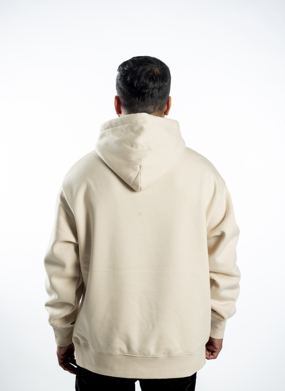 Men’s Heavy Hoodie  Ecru with Cream Logo