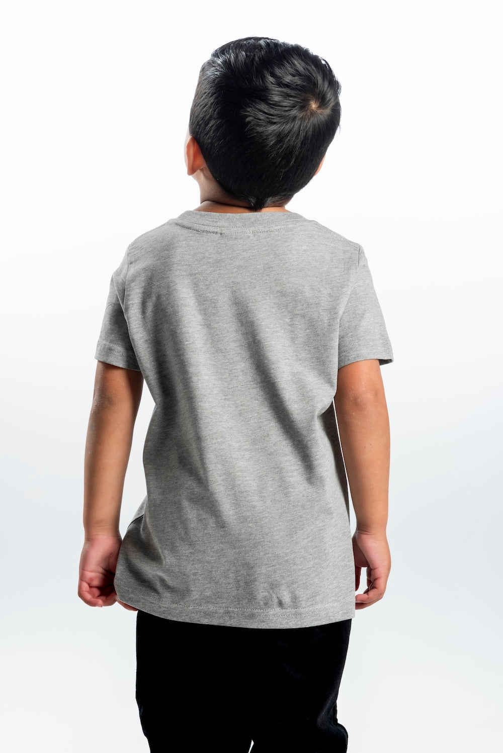 Kid's Short Sleeve T-Shirt - Grey Marle - Grey Logo