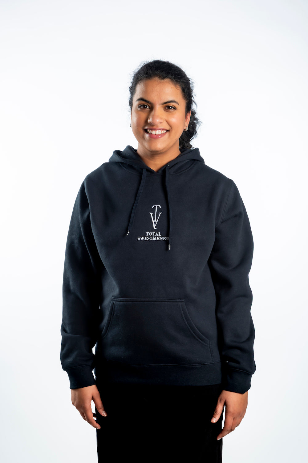 Women’s Classic Stencil Hoodie – Navy - White Embroidered Logo