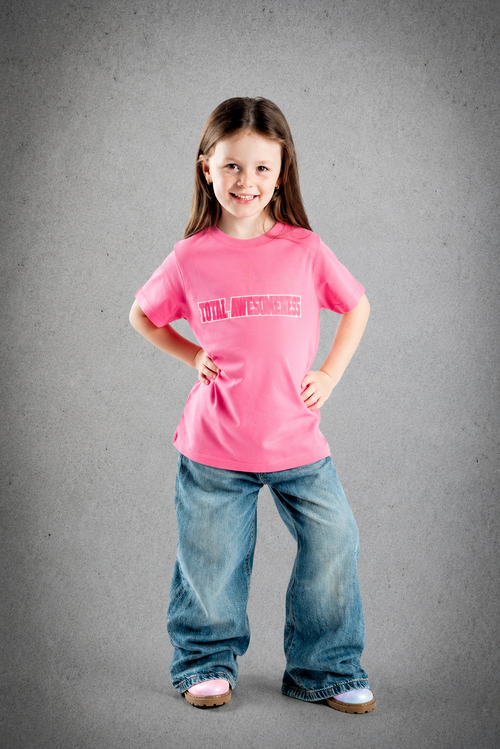 Kid's Short Sleeve - T-Shirt - Pink - Pink Logo