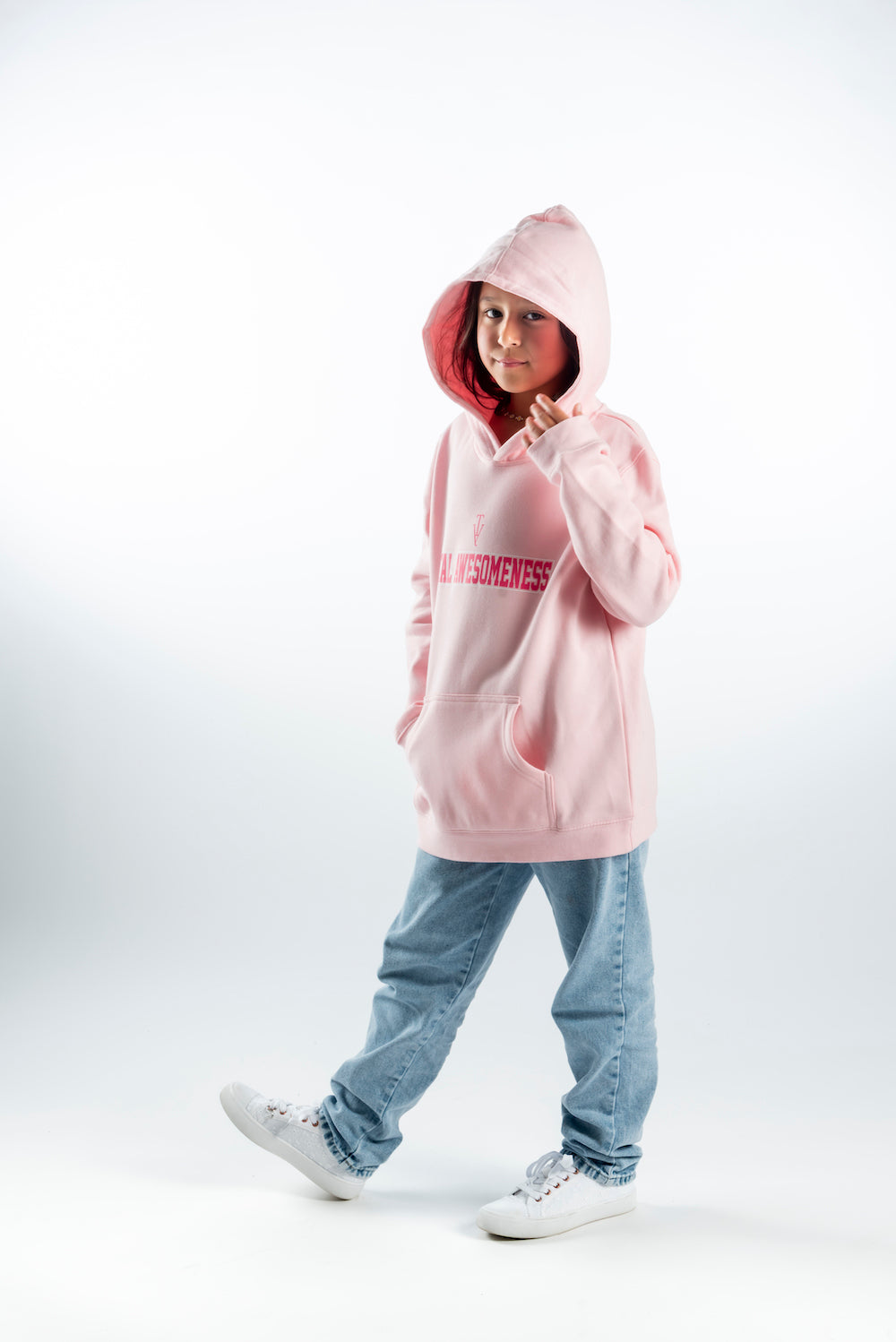 Youth Hoodie – Pink - Pink Logo