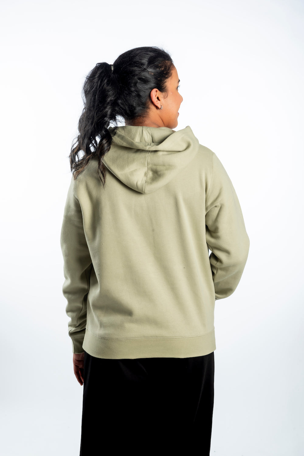 Women’s Classic Stencil Hoodie – Pistachio - White Embroidered Logo
