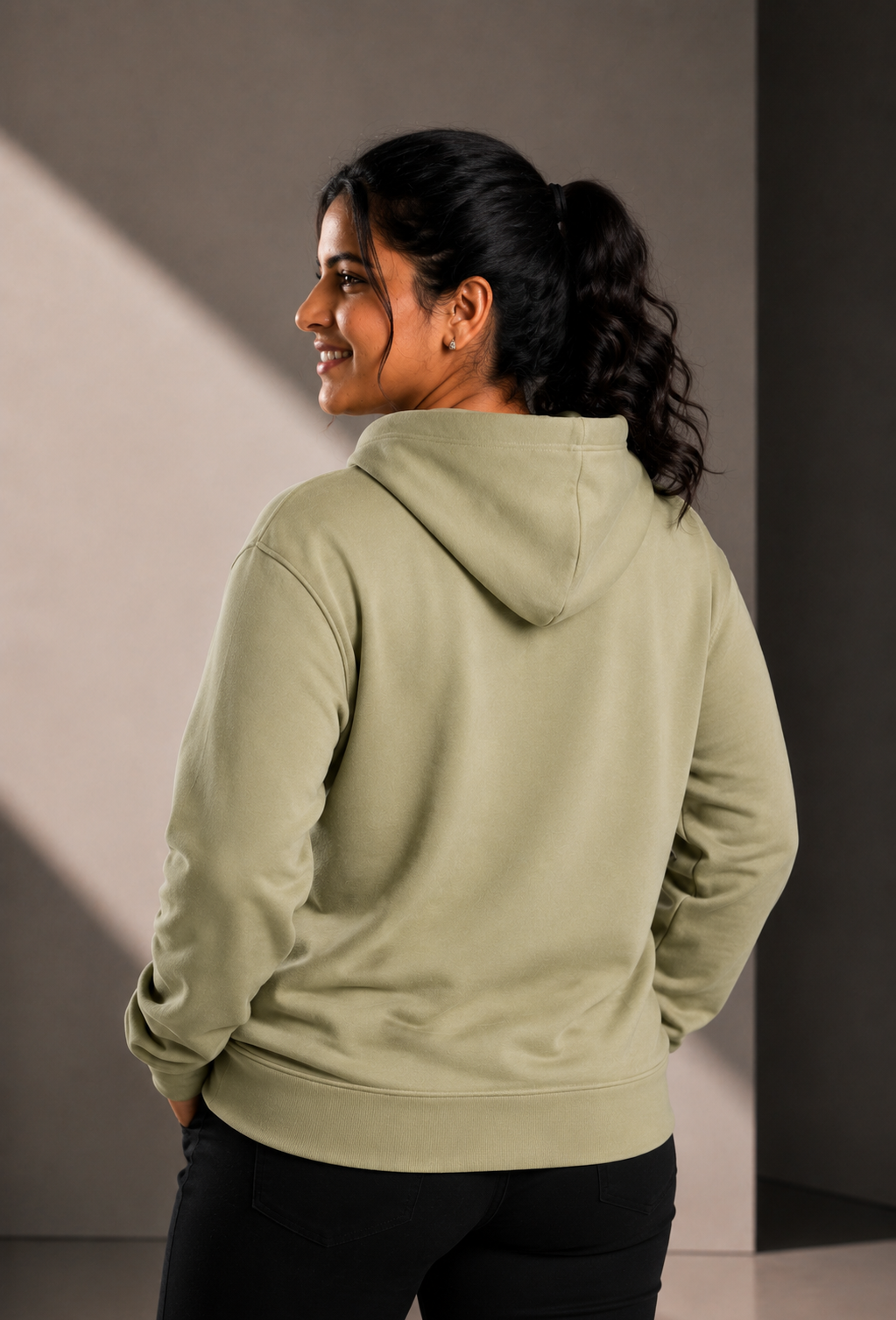 Women’s Classic Hoodie – Pistachio - White Embroidered Logo
