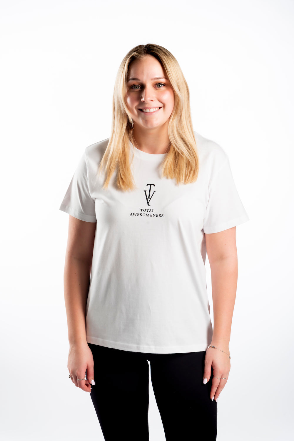 Women’s Short Sleeve T-Shirt - White - Minimal Black
