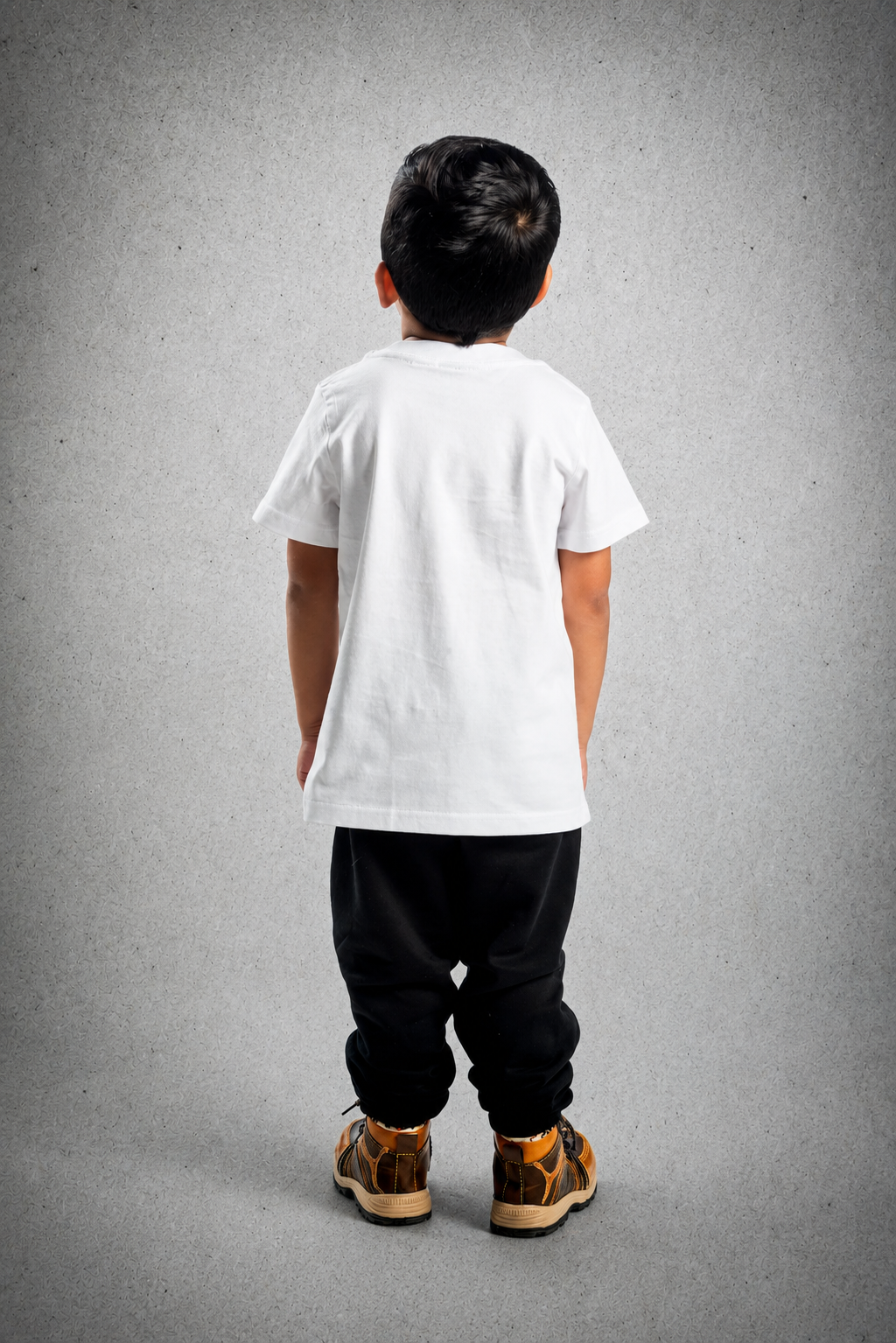 Kid's Short Sleeve T-Shirt - White - Blue Logo