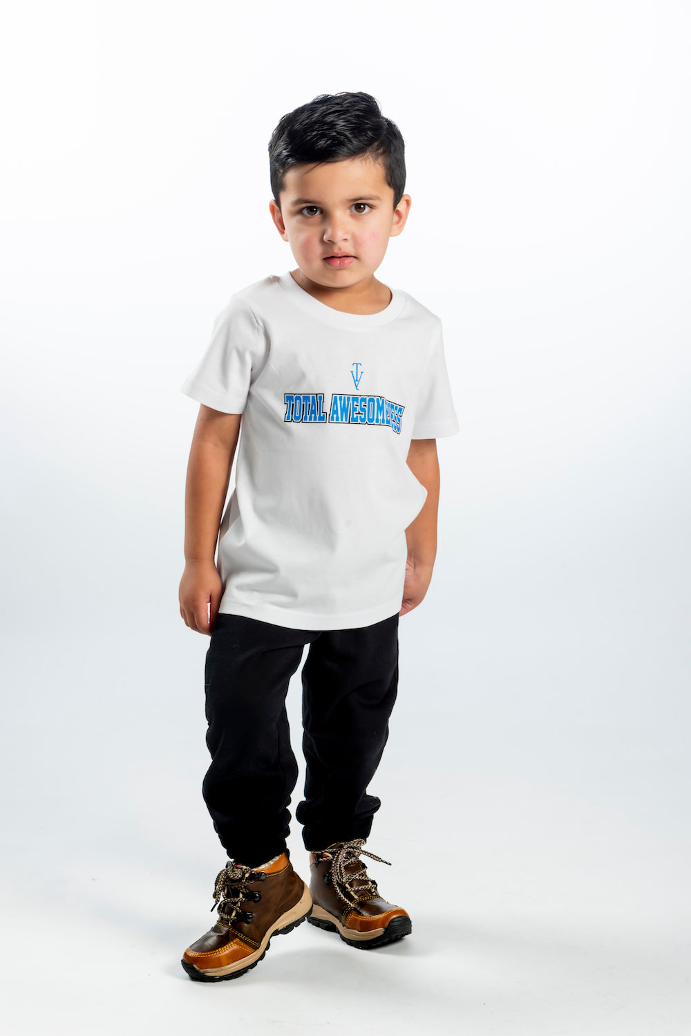 Kid's Short Sleeve T-Shirt - Blue Logo