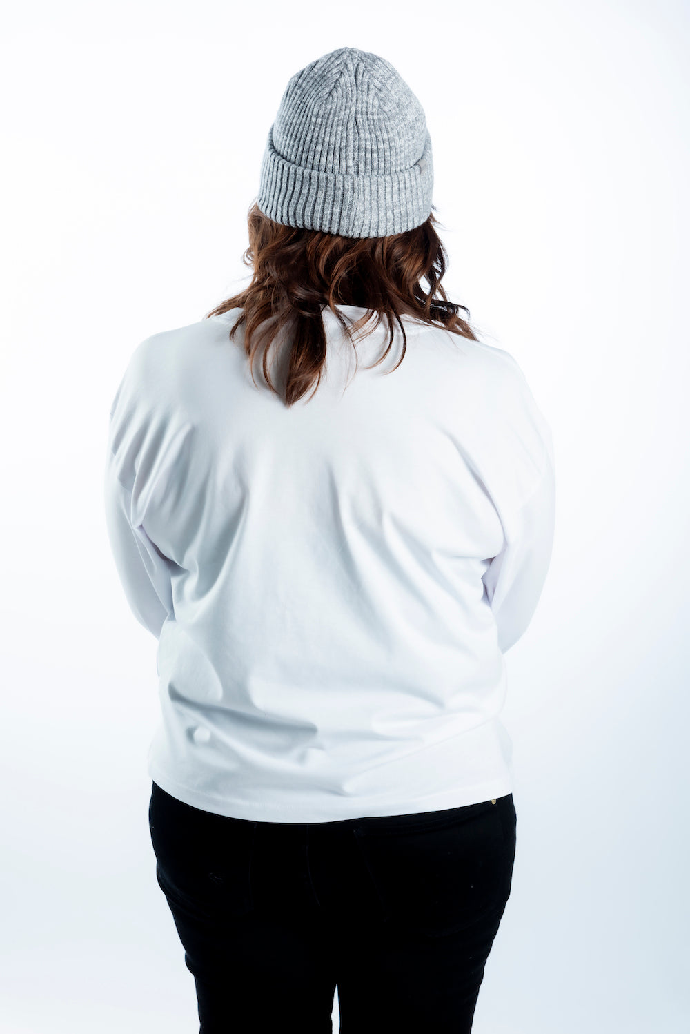 Women's Long Sleeve T-Shirt – White - Gold Logo