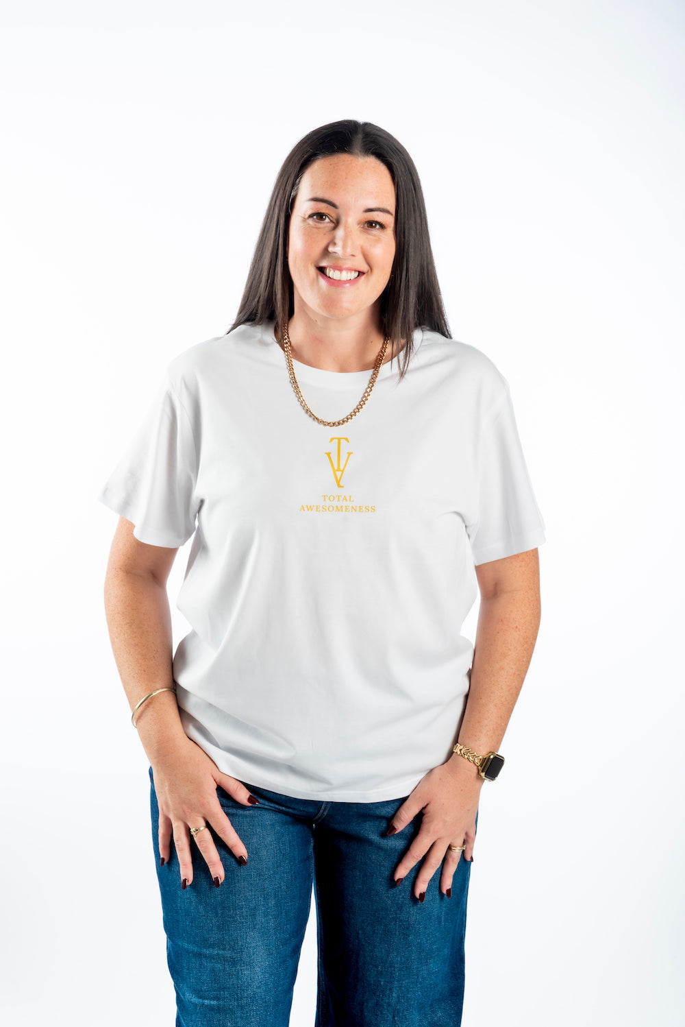 Women’s Short Sleeve T-Shirt - White - Luxe Gold